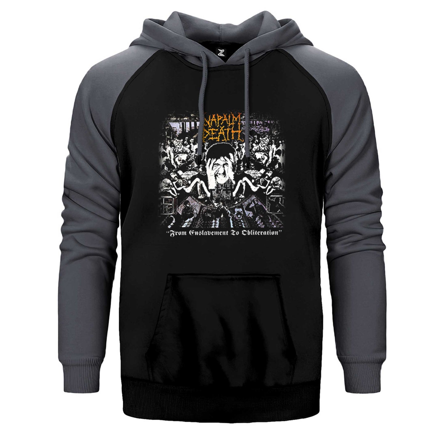 Napalm Death From Enslav Çift Renk Reglan Kol Sweatshirt / Hoodie