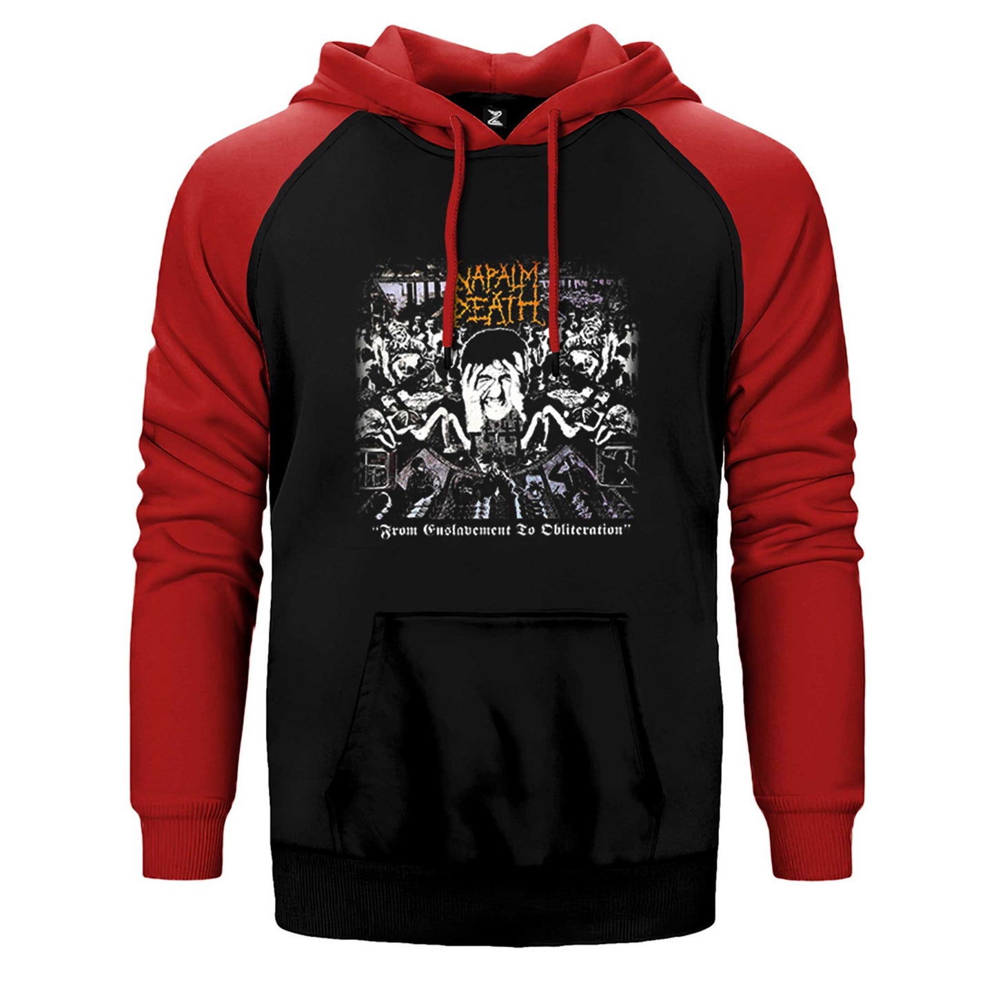 Napalm Death From Enslav Çift Renk Reglan Kol Sweatshirt / Hoodie