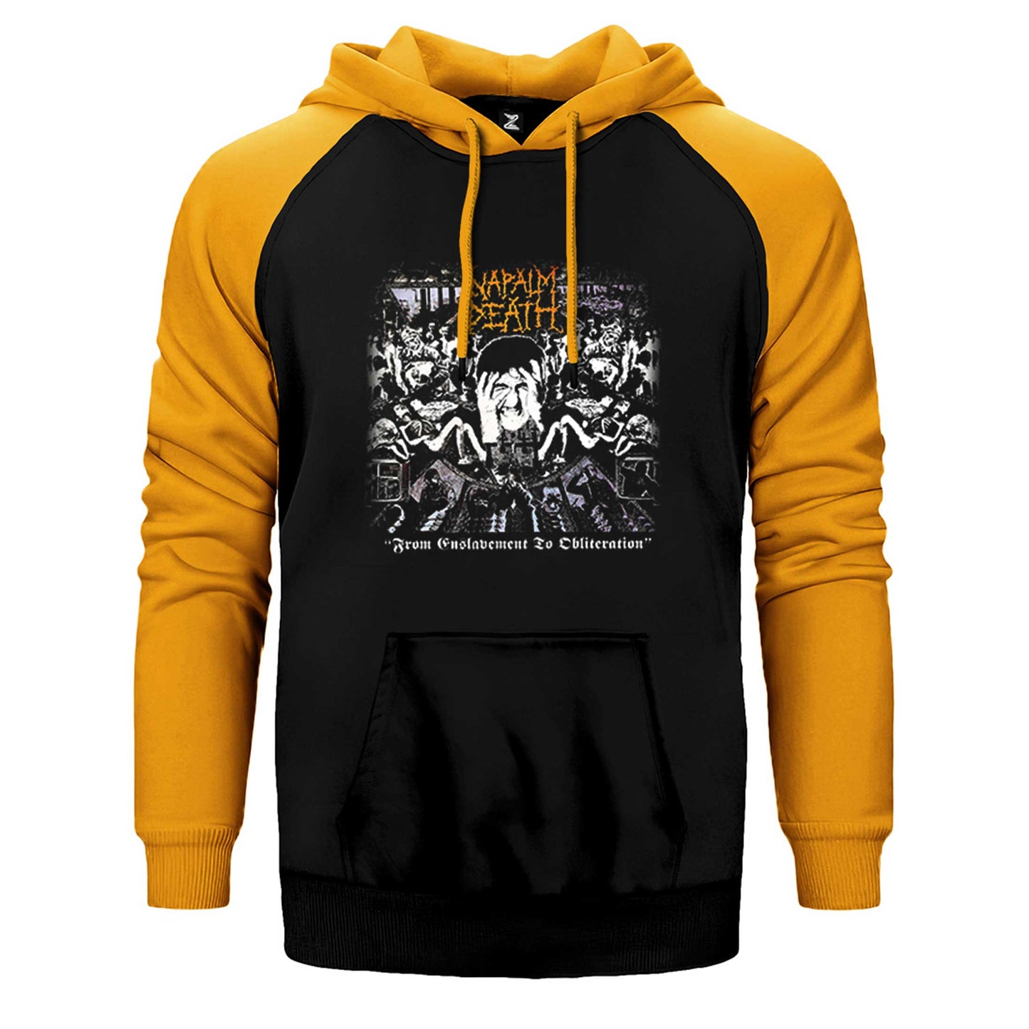Napalm Death From Enslav Çift Renk Reglan Kol Sweatshirt / Hoodie