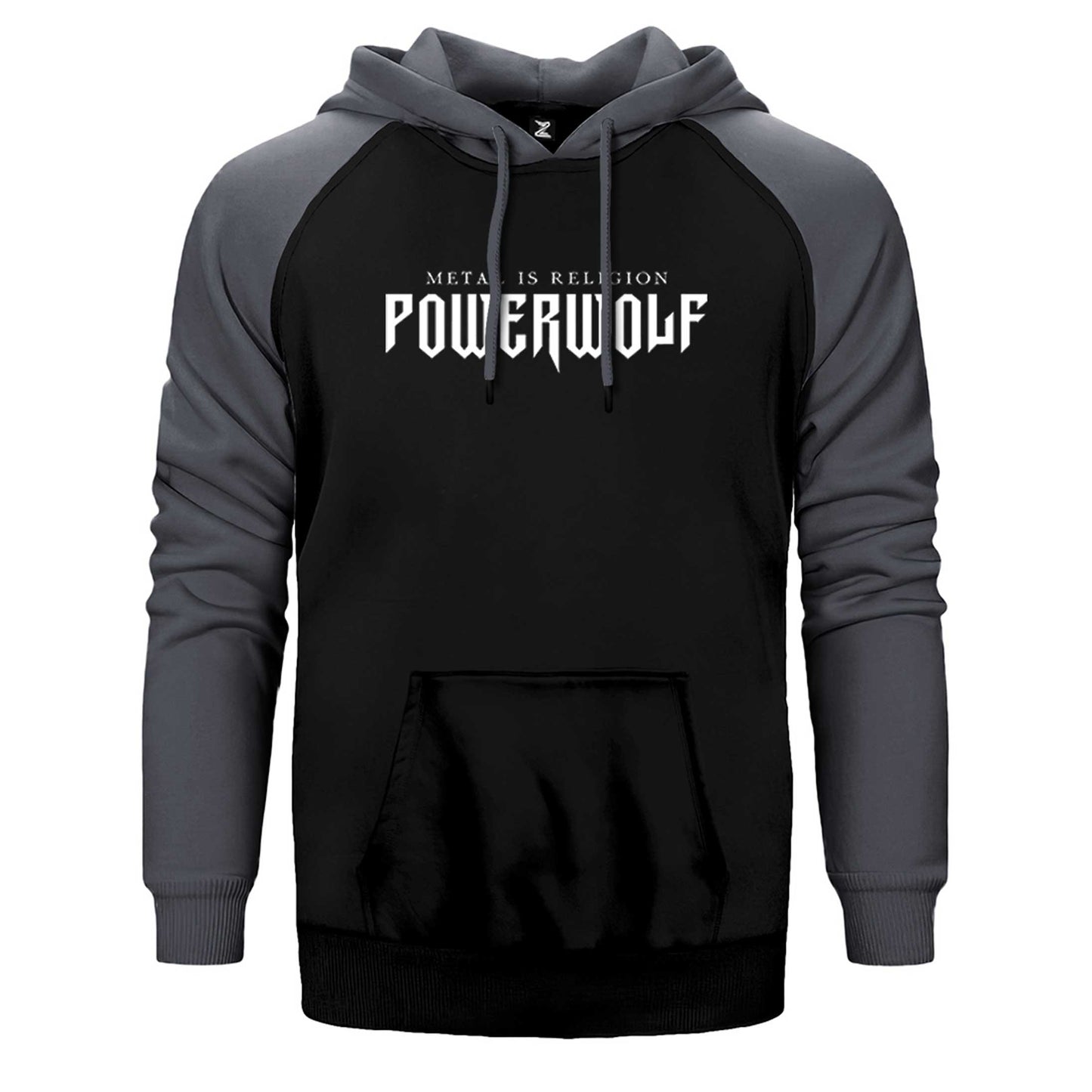 Powerwolf Logo Çift Renk Reglan Kol Sweatshirt / Hoodie