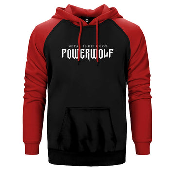 Powerwolf Logo Çift Renk Reglan Kol Sweatshirt / Hoodie