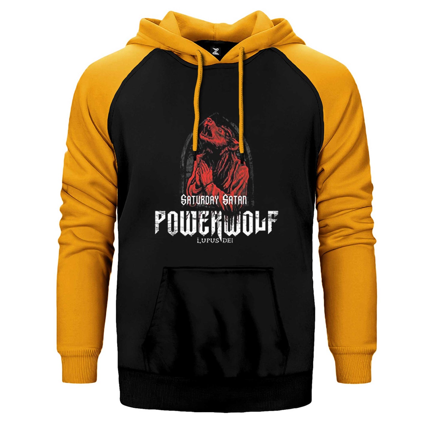 Powerwolf Lupus Dei Çift Renk Reglan Kol Sweatshirt / Hoodie