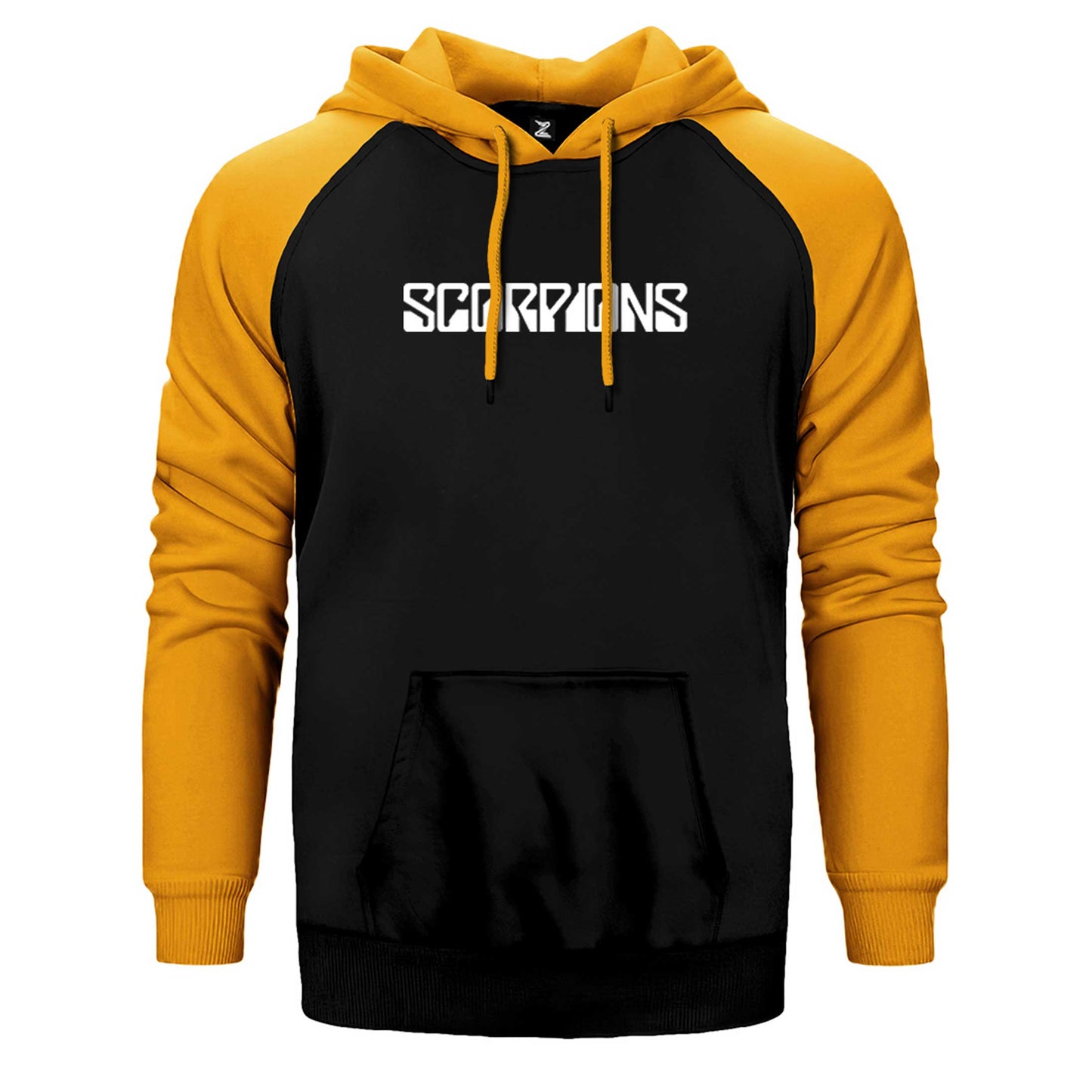 Scorpions Logo Yazı Çift Renk Reglan Kol Sweatshirt / Hoodie