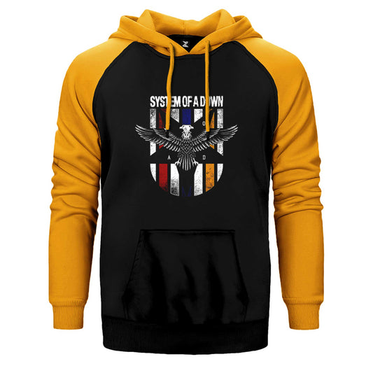 System of a Down Eagle Colors Çift Renk Reglan Kol Sweatshirt / Hoodie