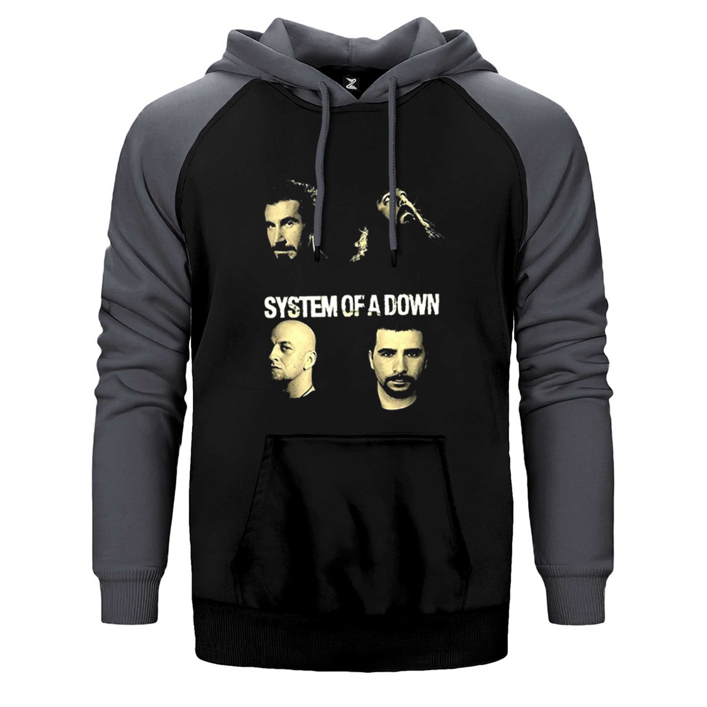 System of a Down Grup Face Çift Renk Reglan Kol Sweatshirt / Hoodie