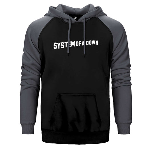 System of a Down Yazı Çift Renk Reglan Kol Sweatshirt / Hoodie