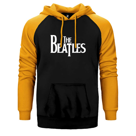 The Beatles Logo Çift Renk Reglan Kol Sweatshirt / Hoodie