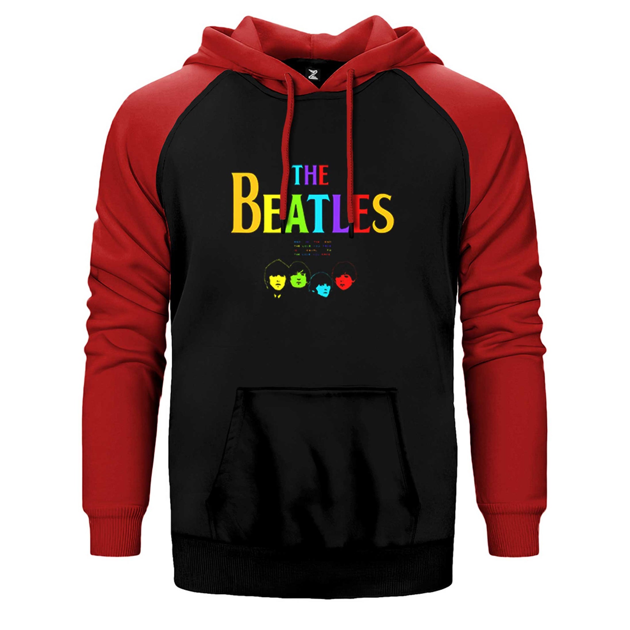 The Beatles Rainbow Çift Renk Reglan Kol Sweatshirt / Hoodie