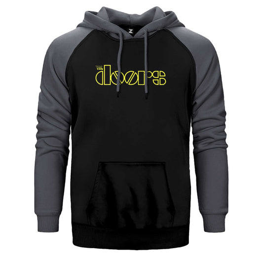 The Doors Logo Yellow Çift Renk Reglan Kol Sweatshirt / Hoodie