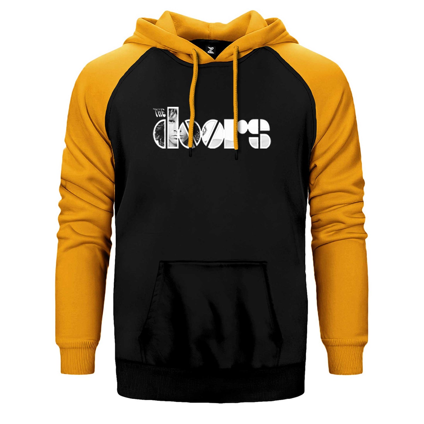 The Doors Logo Çift Renk Reglan Kol Sweatshirt / Hoodie