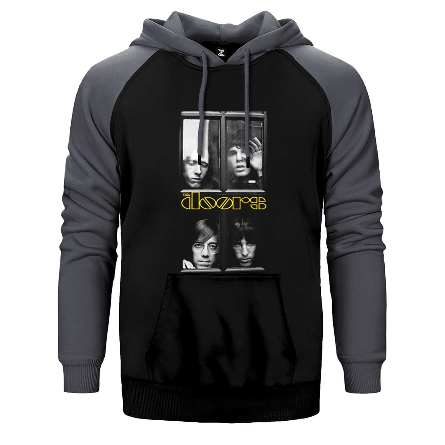 The Doors Windows Çift Renk Reglan Kol Sweatshirt / Hoodie