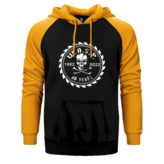 WASP 40 Years Çift Renk Reglan Kol Sweatshirt / Hoodie