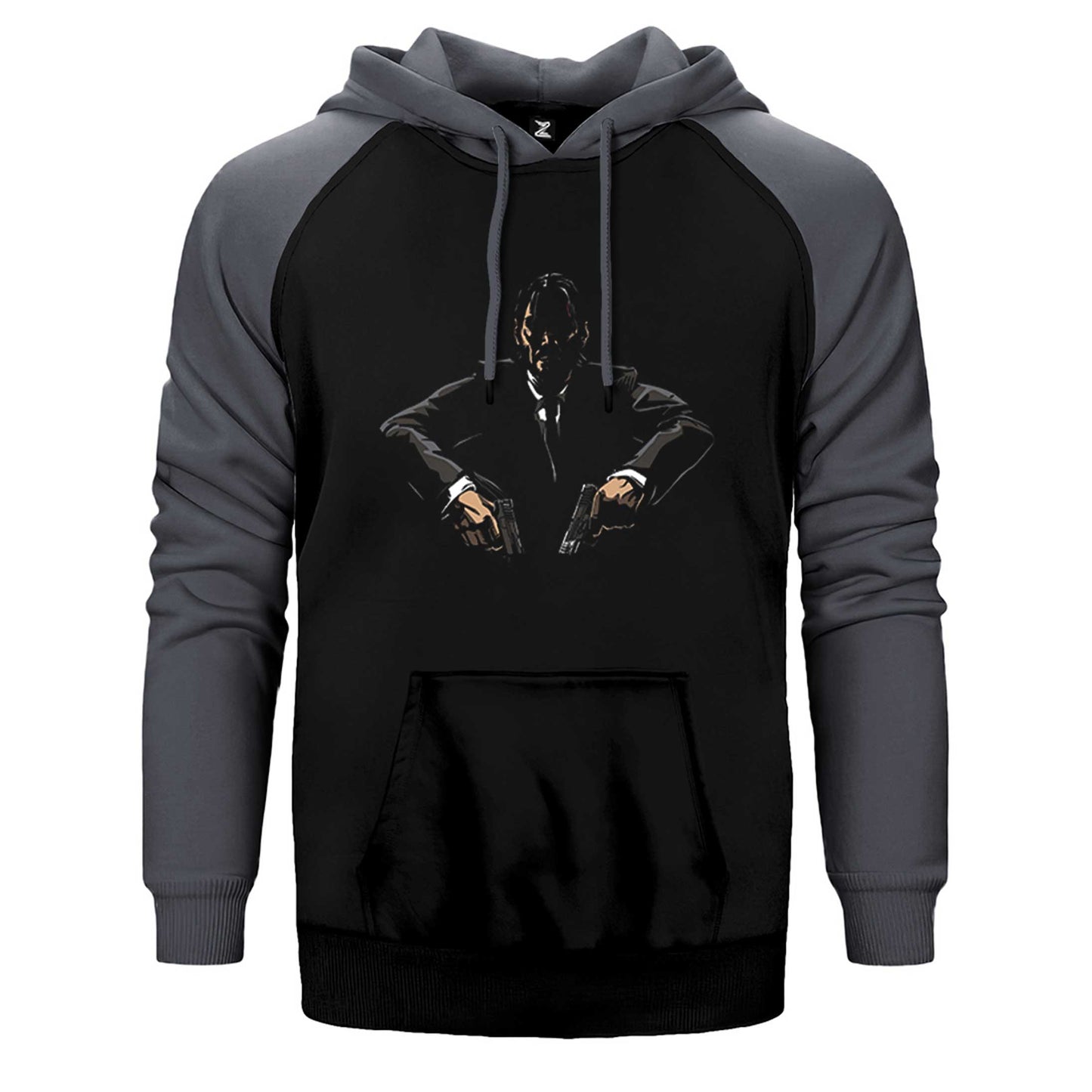 John Wick Minimal Çift Renk Reglan Kol Sweatshirt / Hoodie
