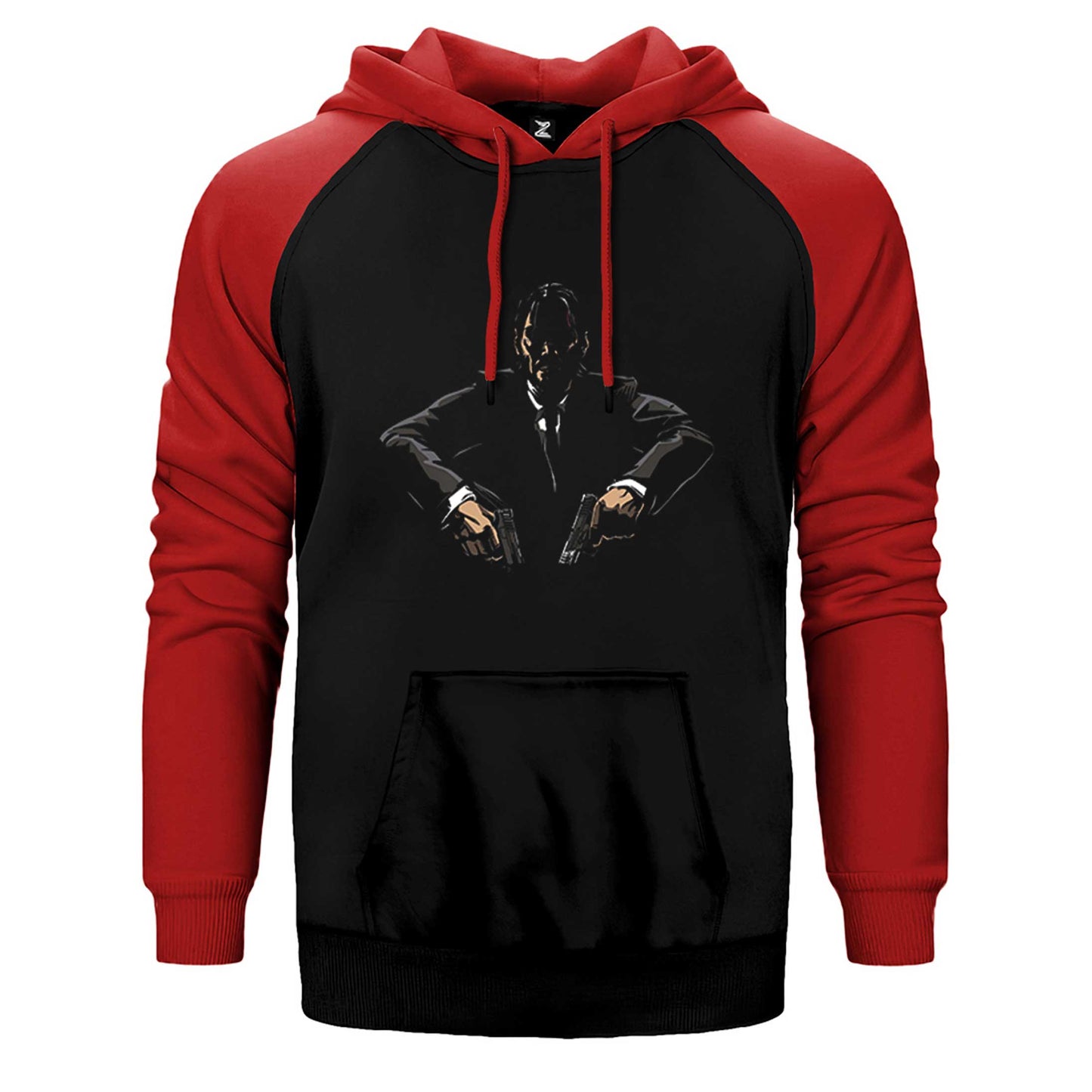 John Wick Minimal Çift Renk Reglan Kol Sweatshirt / Hoodie