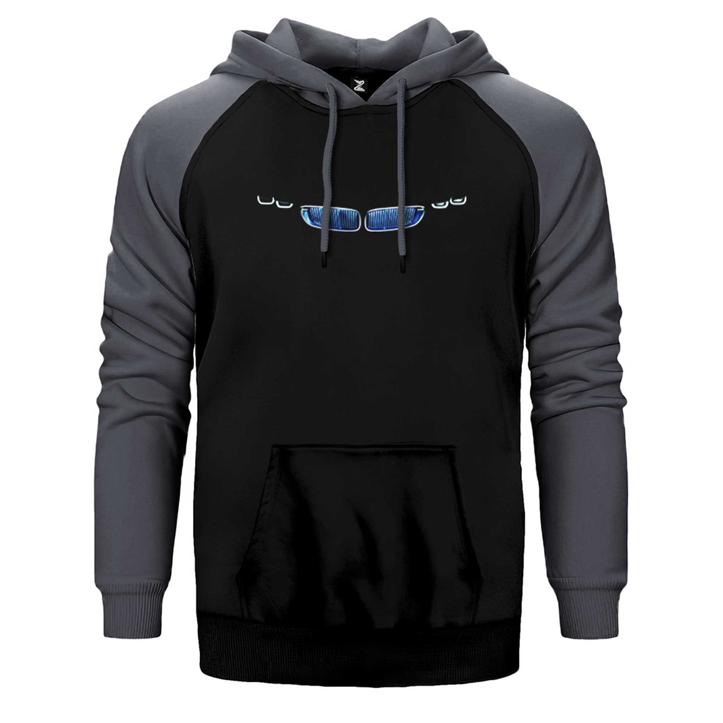 BMW i8 Blue Çift Renk Reglan Kol Sweatshirt / Hoodie
