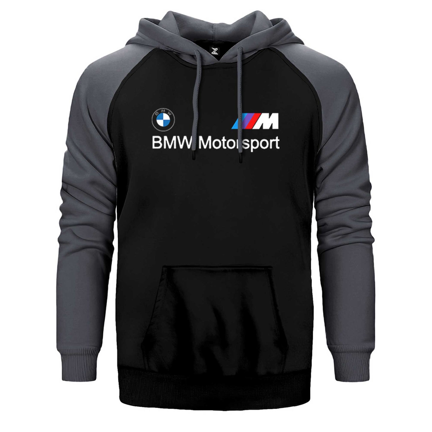 BMW Logo M Power Motorsport Çift Renk Reglan Kol Sweatshirt / Hoodie