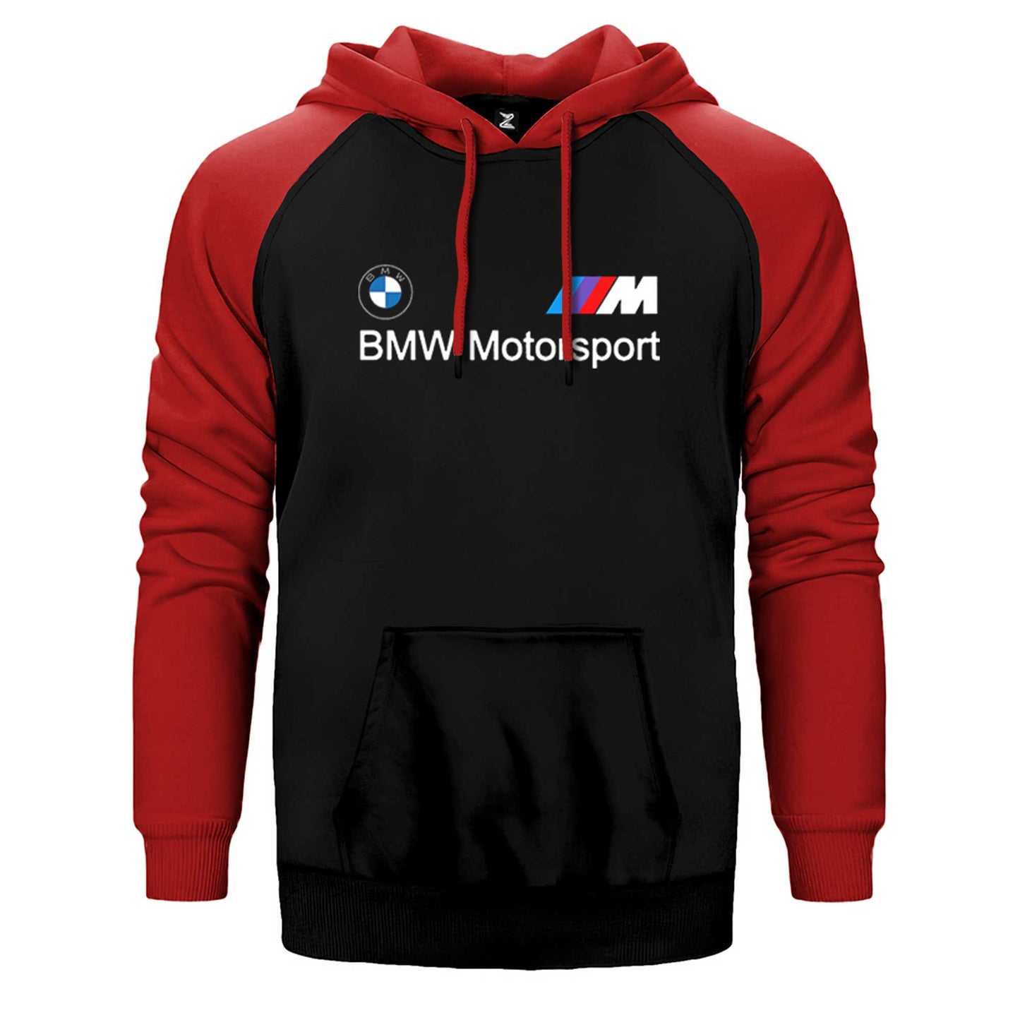 BMW Logo M Power Motorsport Çift Renk Reglan Kol Sweatshirt / Hoodie