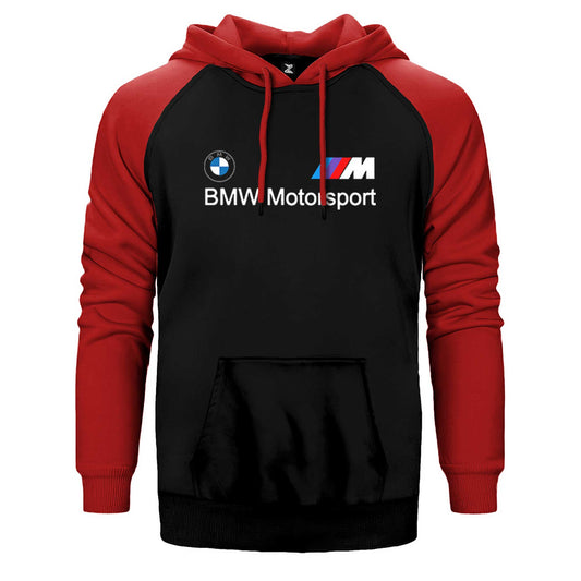 İndirimli BMW Logo M Power Motorsport Kırmızı Renk Reglan Kol Sweatshirt / Hoodie