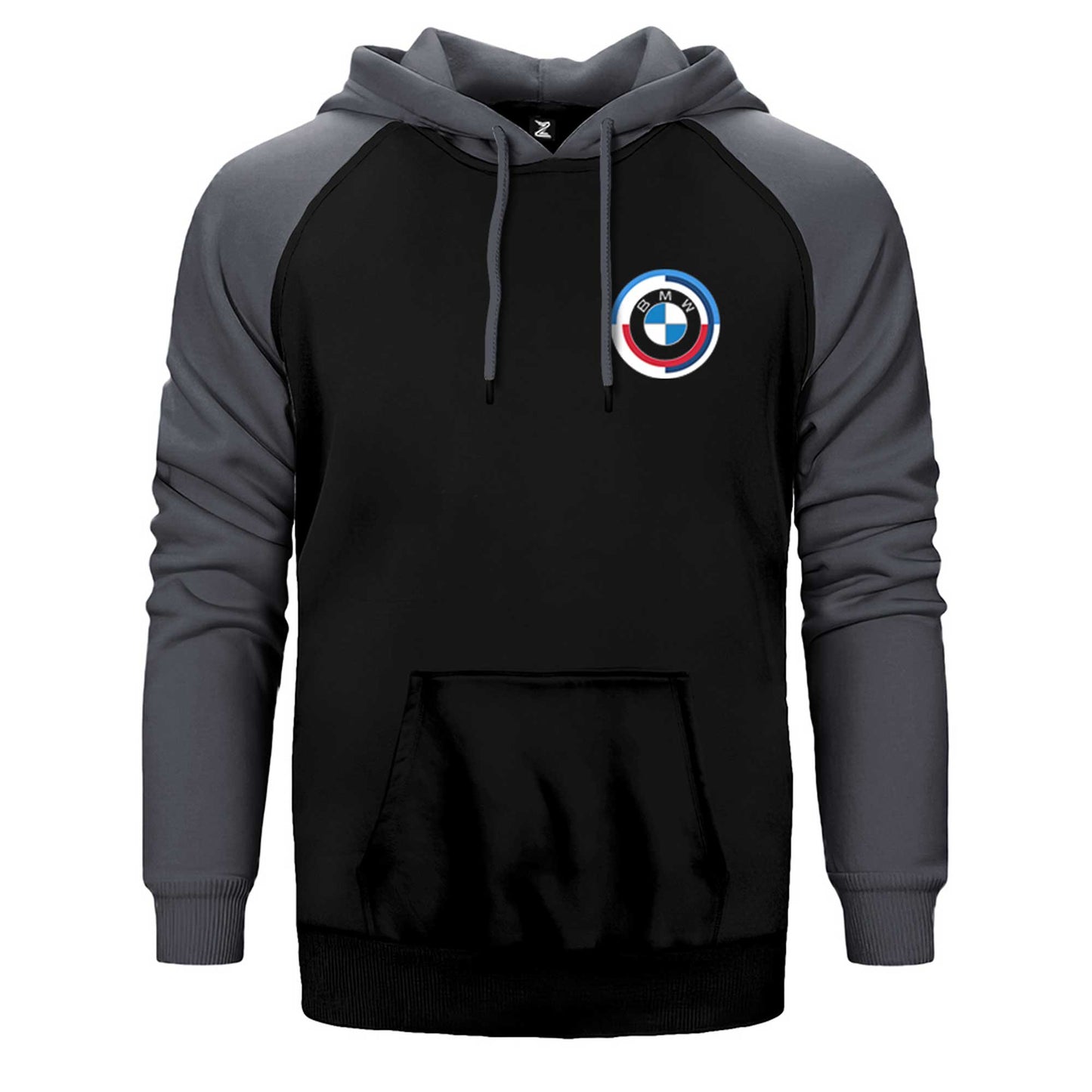 BMW New Logo 2023 Black Çift Renk Reglan Kol Sweatshirt / Hoodie