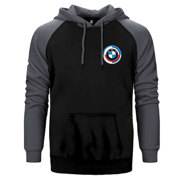 BMW New Logo 2023 Black Çift Renk Reglan Kol Sweatshirt / Hoodie