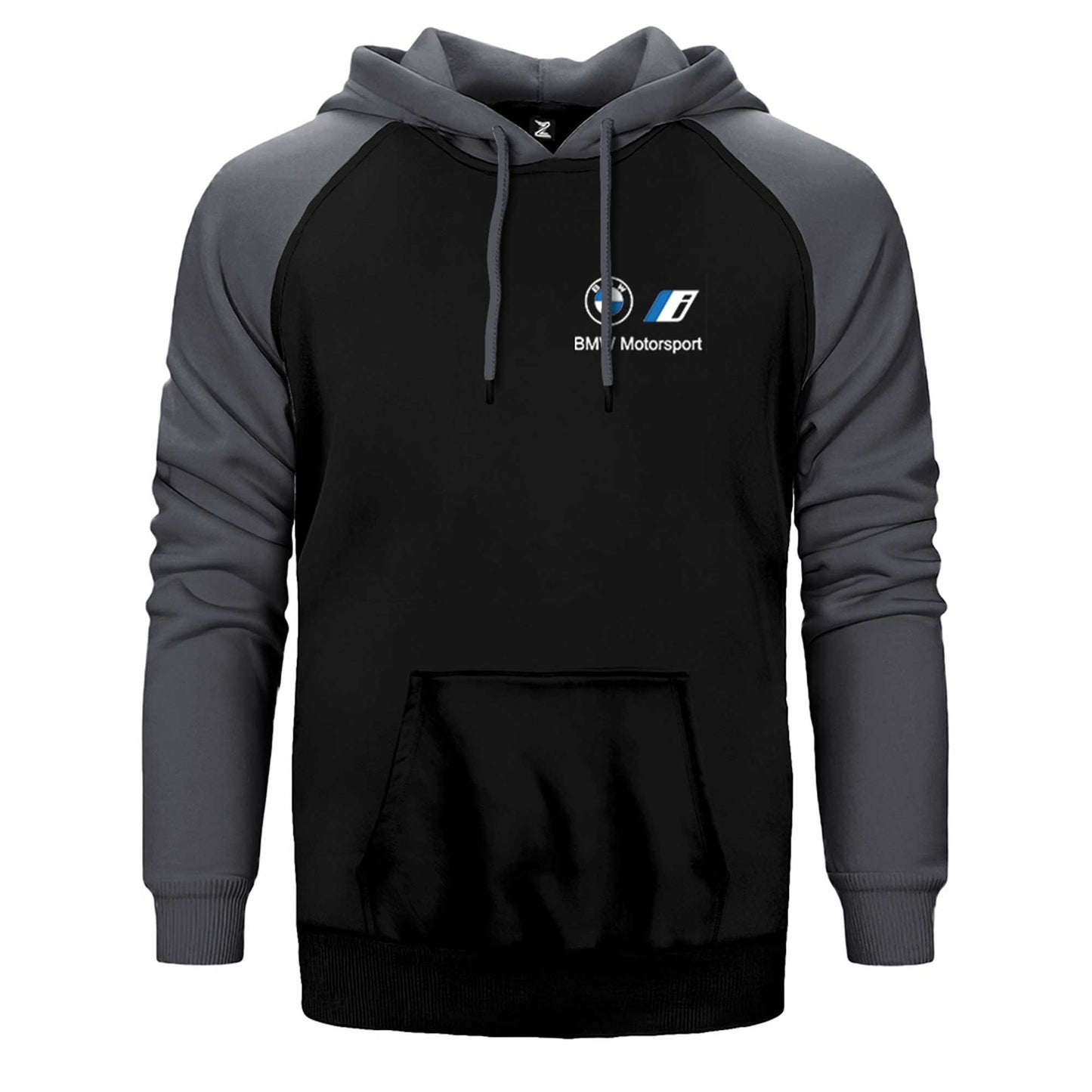 BMW New Logo Motorsports Çift Renk Reglan Kol Sweatshirt / Hoodie