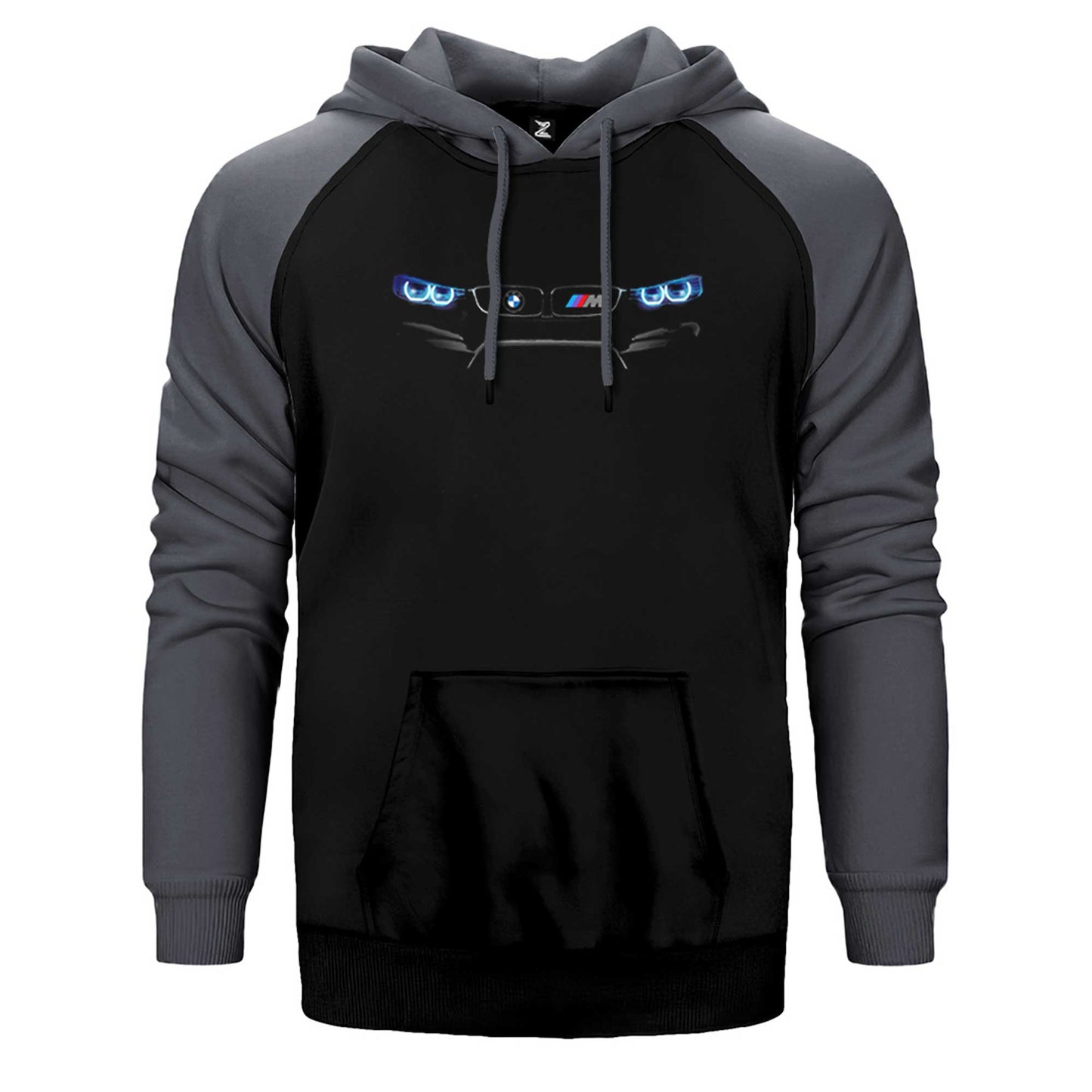 BMW Series M Power Logo Çift Renk Reglan Kol Sweatshirt / Hoodie