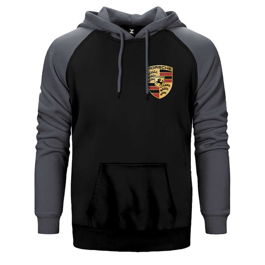 Porsche Logo Çift Renk Reglan Kol Sweatshirt / Hoodie