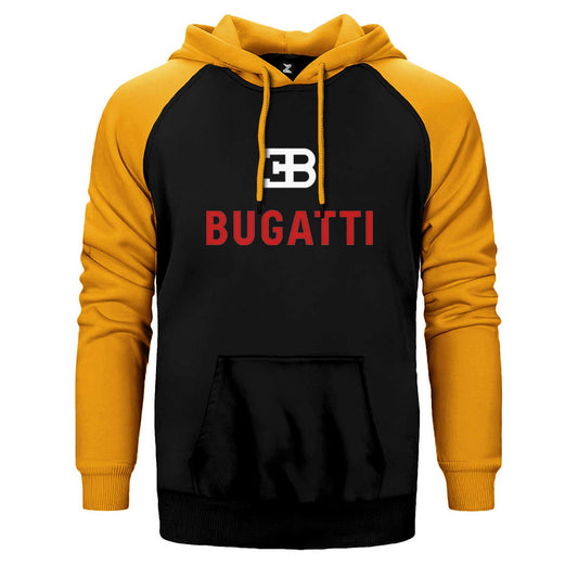 Bugatti Logo Çift Renk Reglan Kol Sweatshirt / Hoodie