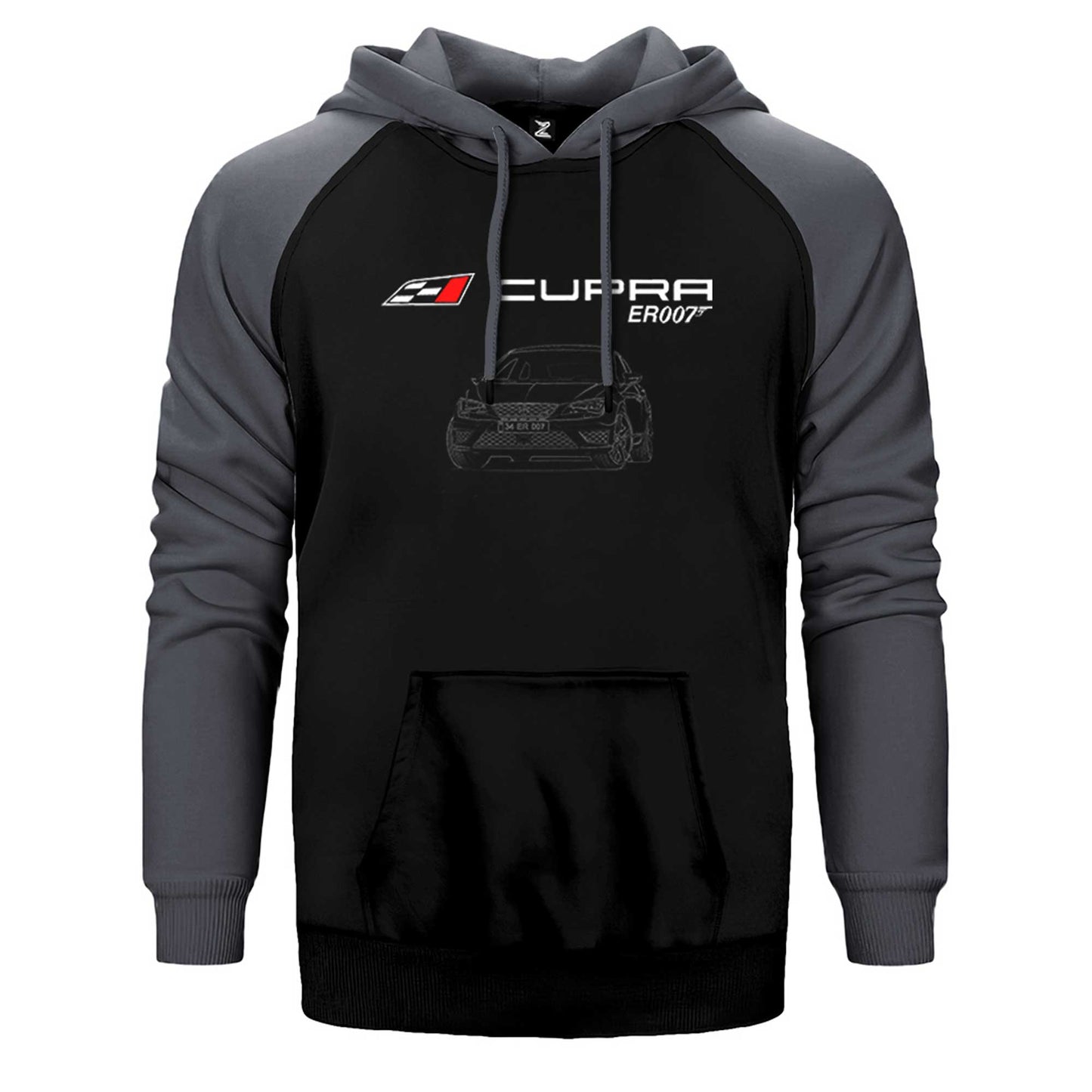 Seat Leon Cupra ER007 Çift Renk Reglan Kol Sweatshirt / Hoodie