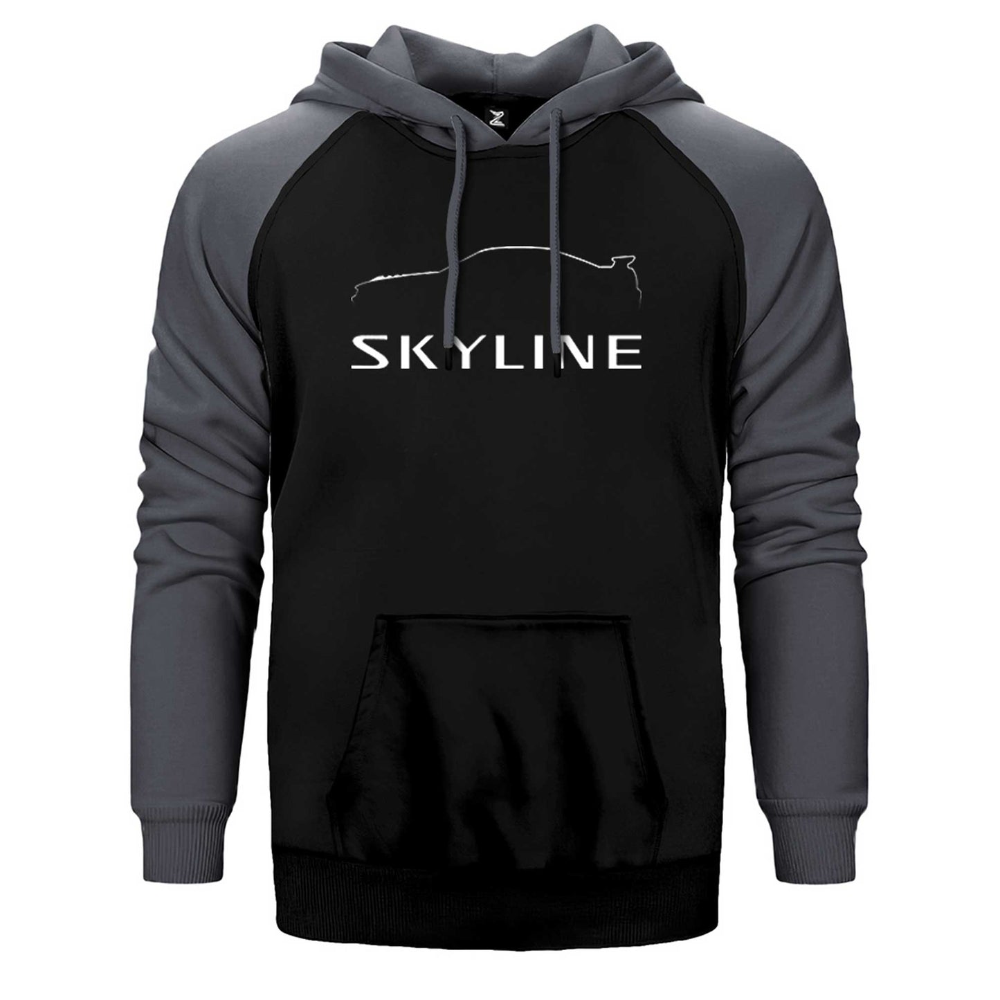 Nissan Skyline Siluet Çift Renk Reglan Kol Sweatshirt / Hoodie