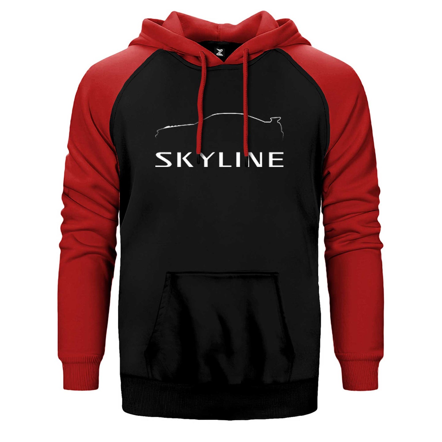 Nissan Skyline Siluet Çift Renk Reglan Kol Sweatshirt / Hoodie