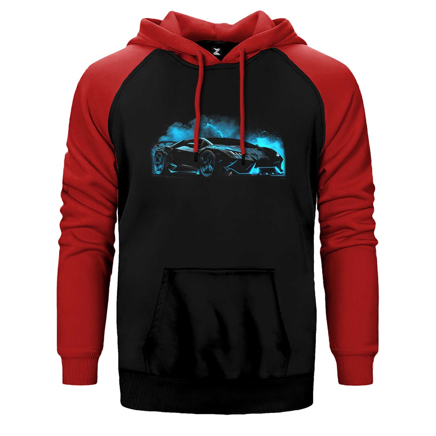 Lamborghini Black Neon Çift Renk Reglan Kol Sweatshirt / Hoodie