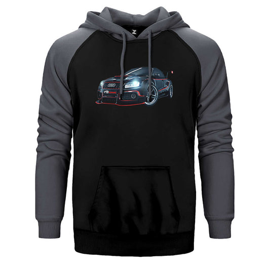 Audi R8 Tuning Çift Renk Reglan Kol Sweatshirt / Hoodie