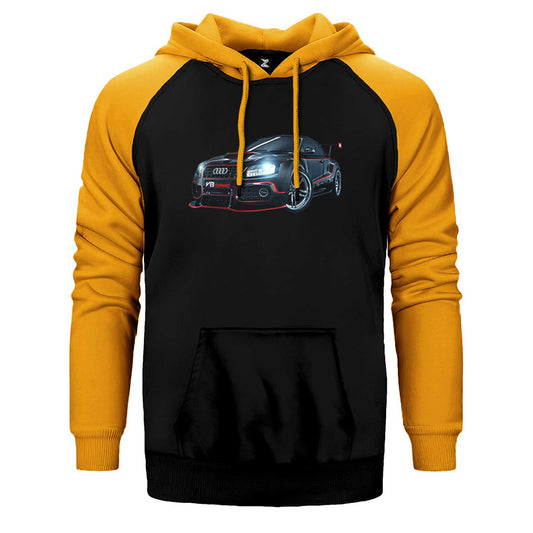 Audi R8 Tuning Çift Renk Reglan Kol Sweatshirt / Hoodie