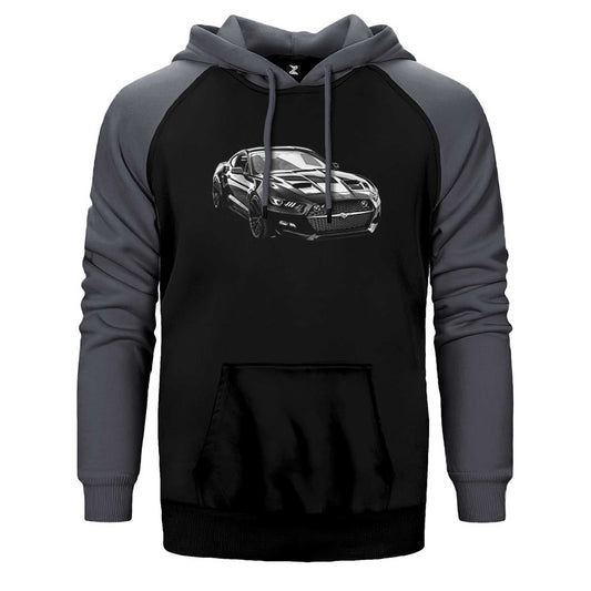 Ford Mustang Galpin Çift Renk Reglan Kol Sweatshirt / Hoodie