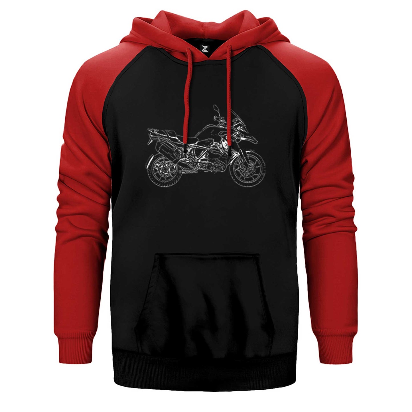 BMW GS 1200 Portre Çift Renk Reglan Kol Sweatshirt / Hoodie