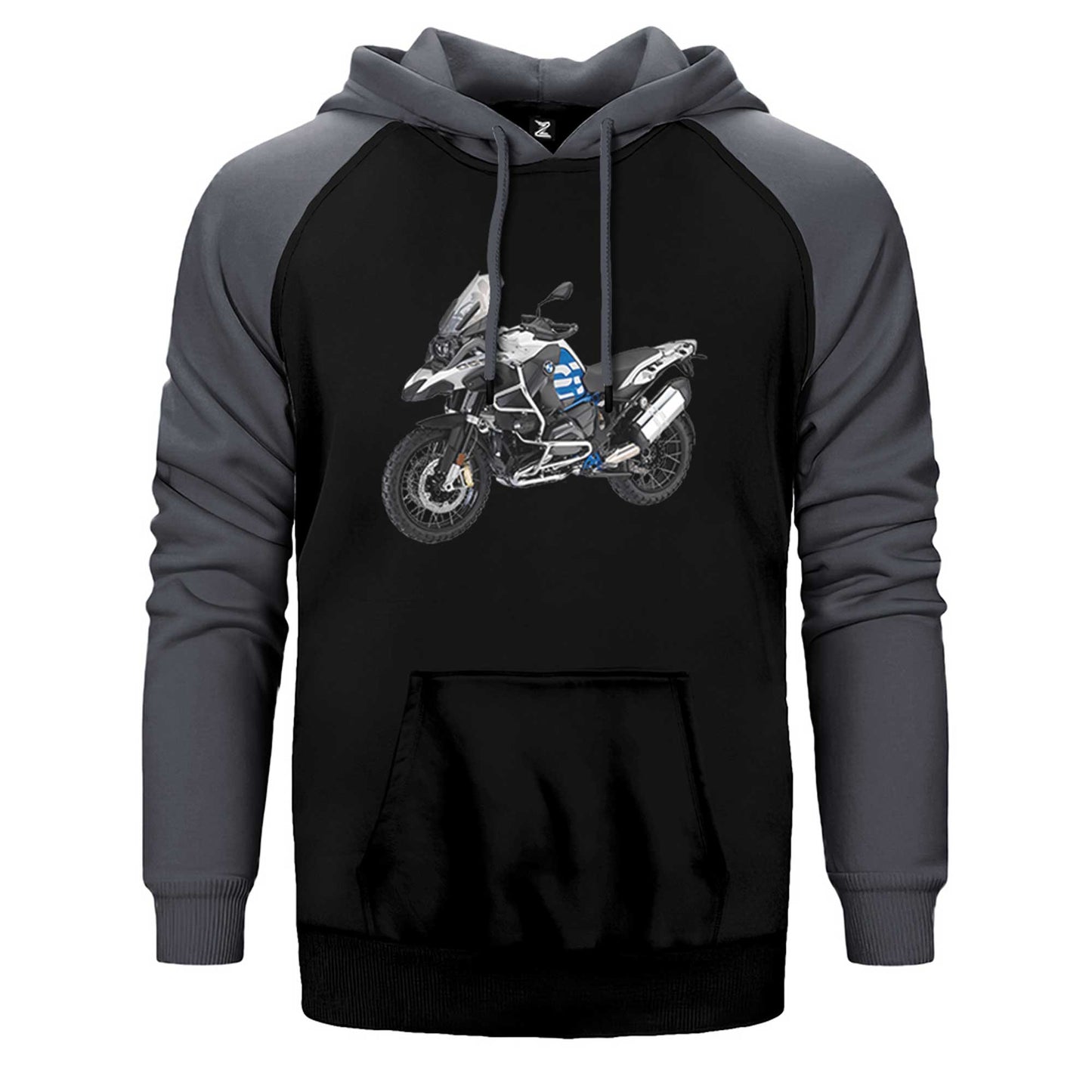 BMW GS Blue Çift Renk Reglan Kol Sweatshirt / Hoodie