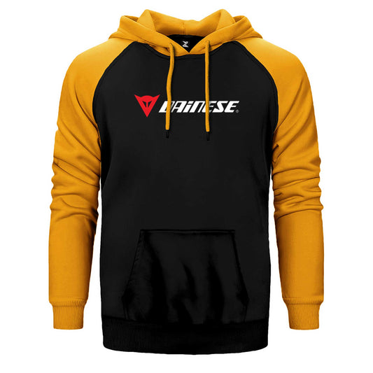 Dainese Logo Text Çift Renk Reglan Kol Sweatshirt / Hoodie