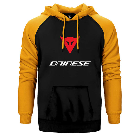 Dainese Motosiklet Çift Renk Reglan Kol Sweatshirt / Hoodie