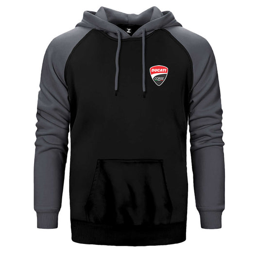 Ducati Corse Logo Çift Renk Reglan Kol Sweatshirt / Hoodie