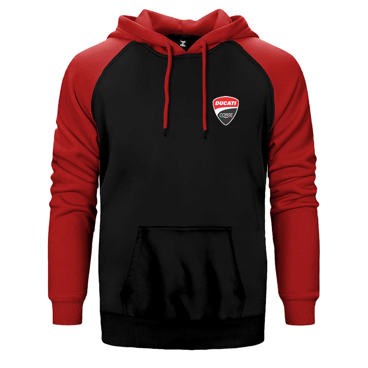 Ducati Corse Logo Çift Renk Reglan Kol Sweatshirt / Hoodie