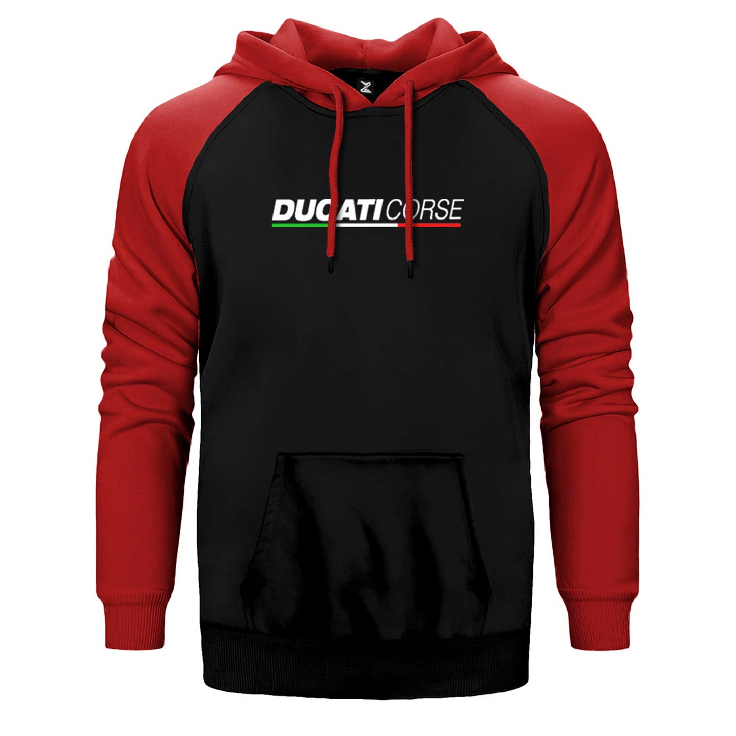 Ducati Corse Text Çift Renk Reglan Kol Sweatshirt / Hoodie