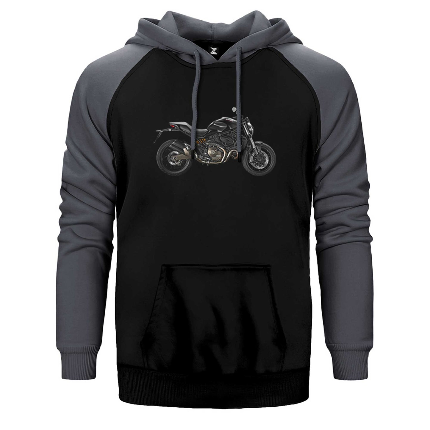 Ducati Monster Motosiklet Canavarı 821 Çift Renk Reglan Kol Sweatshirt / Hoodie