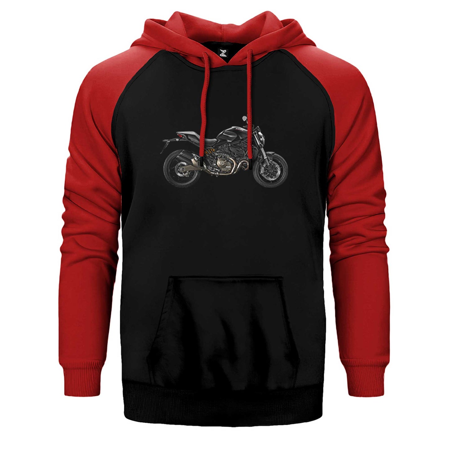 Ducati Monster Motosiklet Canavarı 821 Çift Renk Reglan Kol Sweatshirt / Hoodie