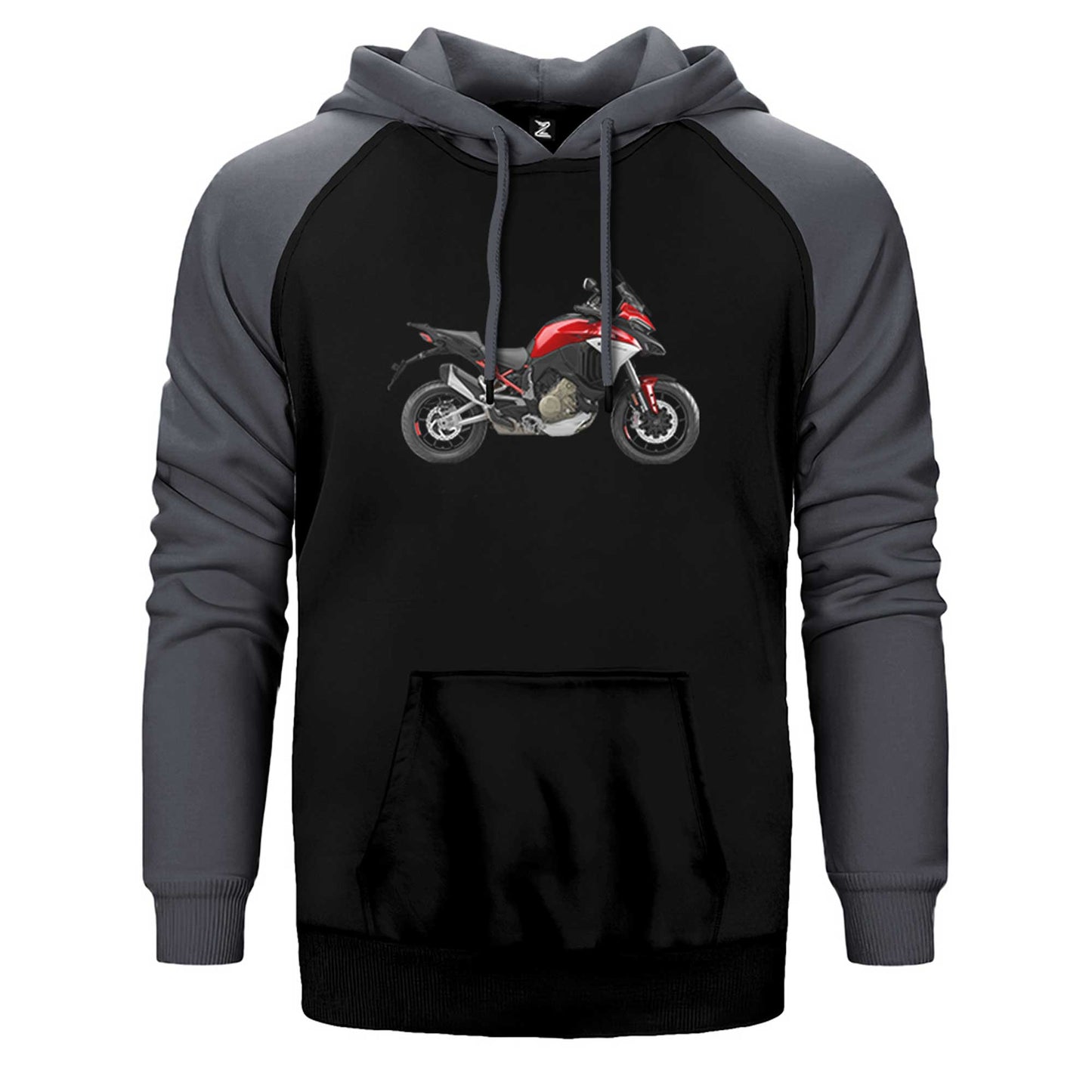 Ducati Multistrada V4 Red-MY21 Çift Renk Reglan Kol Sweatshirt / Hoodie