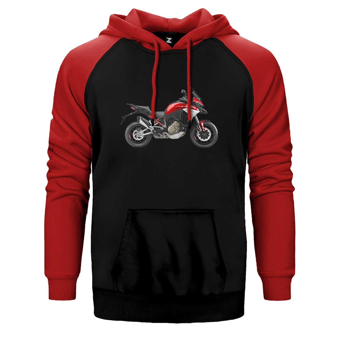 Ducati Multistrada V4 Red-MY21 Çift Renk Reglan Kol Sweatshirt / Hoodie