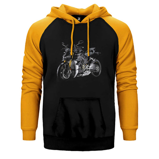 Ducati Multistrada v4.jpg Çift Renk Reglan Kol Sweatshirt / Hoodie