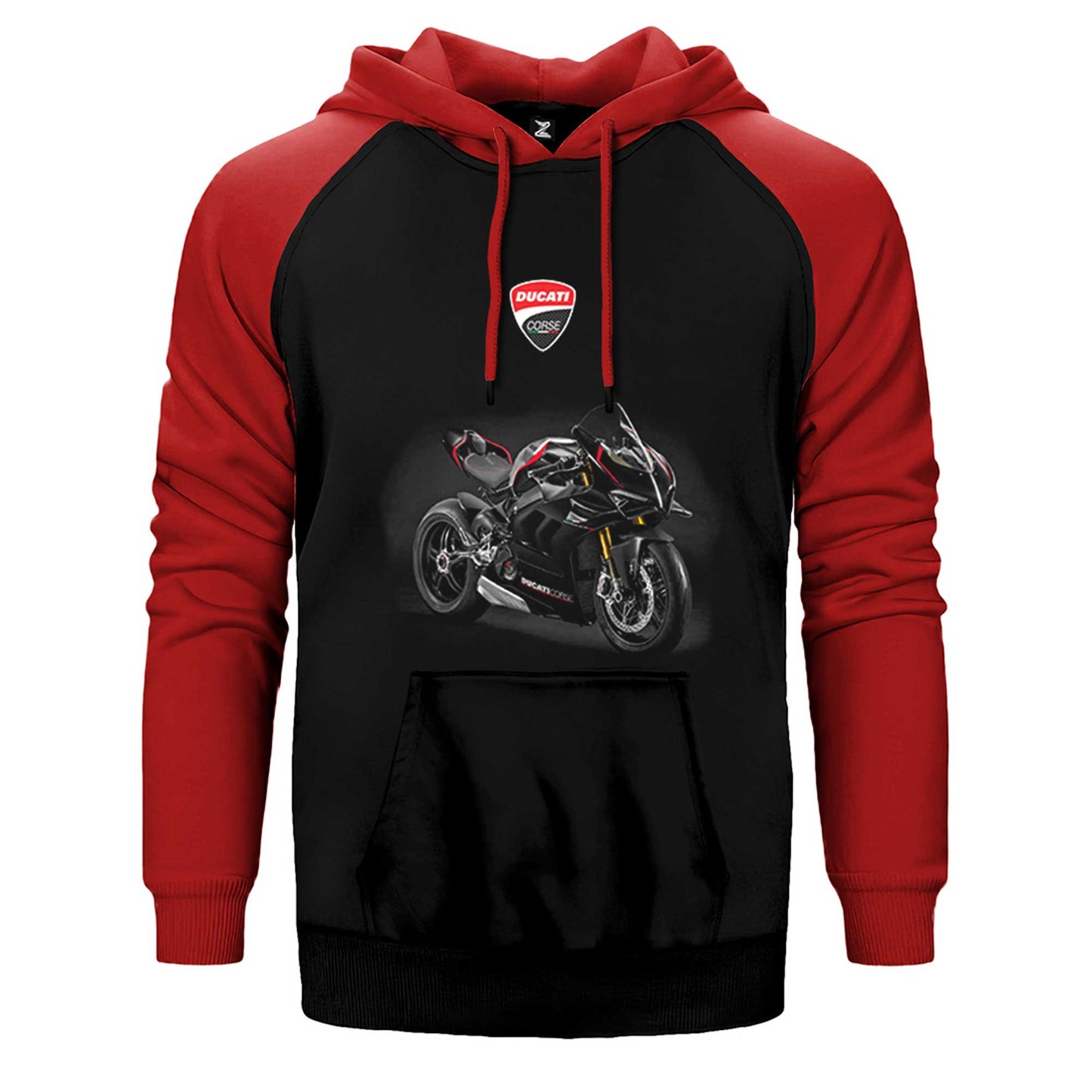 Ducati Panigale V4 SP2.jpg Çift Renk Reglan Kol Sweatshirt / Hoodie