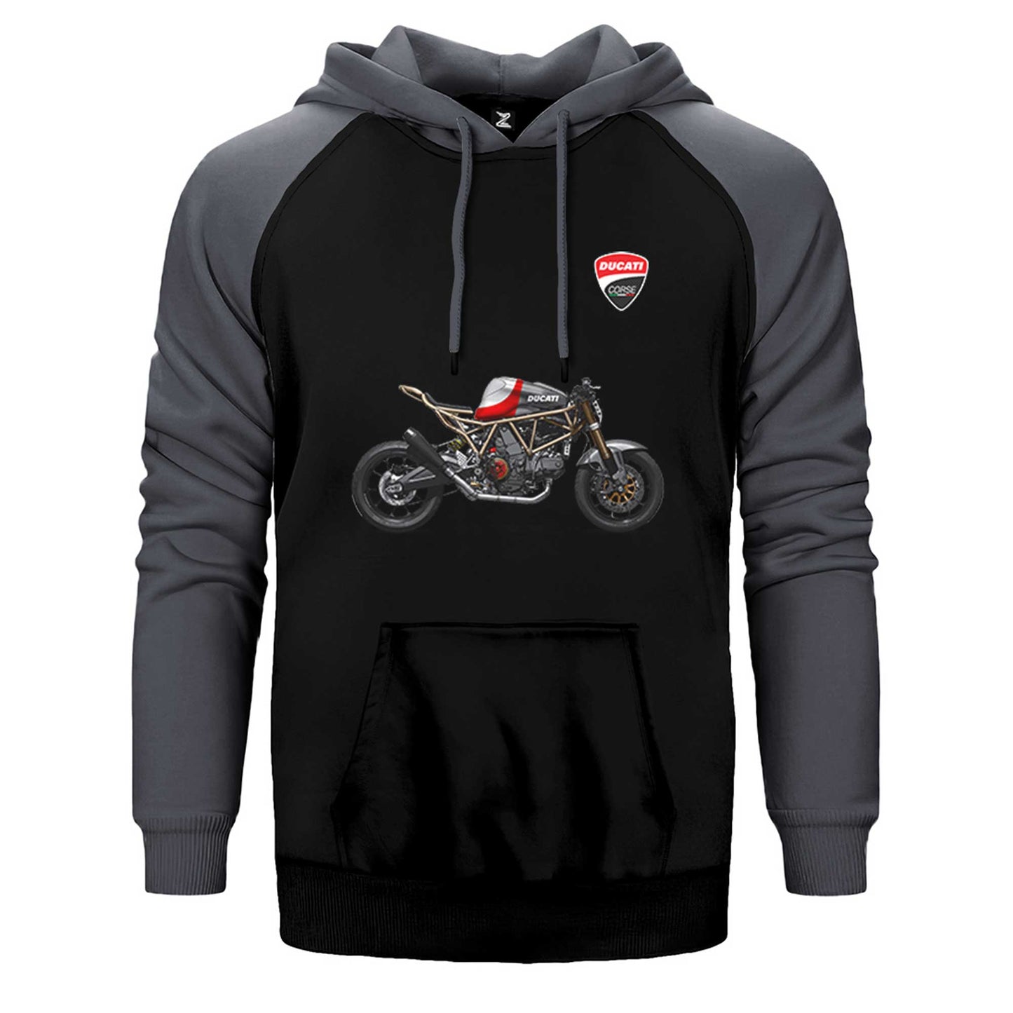 Ducati SuperSport Çift Renk Reglan Kol Sweatshirt / Hoodie