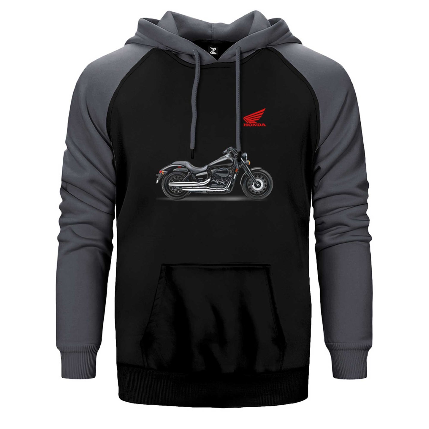 Honda Shadow Sabre Çift Renk Reglan Kol Sweatshirt / Hoodie